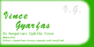 vince gyarfas business card